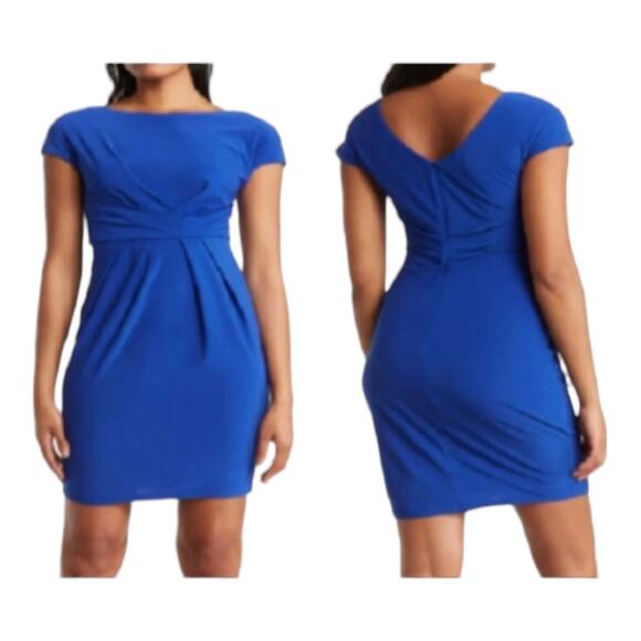 Eliza J Dresses & Skirts - Eliza J dress boat neck cap sleeve blue size 14